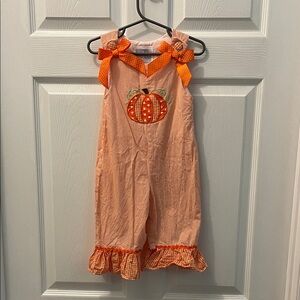 Lil Cactus Orange Pumpkin Romper 12-18M